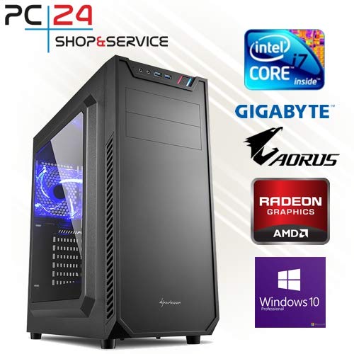 PC24 GAMING PC | INTEL i7-8700K @6x4,50GHz | 250GB M.2 970 EVO SSD | AMD Radeon RX 580 mit 8GB RAM | 16GB DDR4 PC2133 RAM | GA Z370 AORUS Ultra Gaming Mainboard | 600Watt 80+ ATX Netzteil | Windows 10 Pro | i7 Gamer PC PC24 GAMING PC | INTEL i7-8700K @6x4,50GHz | 250GB M.2 970 EVO SSD | AMD Radeon RX 580 mit 8GB RAM | 16GB DDR4 PC2133 RAM | GA Z370 AORUS Ultra Gaming Mainboard | 600Watt 80+ ATX Netzteil | Windows 10 Pro | i7 Gamer PC