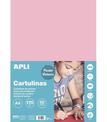 House Of Card & Paper Lot De 50 Feuilles Cartonnées A3 160 G/m² Rose Pastel - Idéal Pour Loisirs Créatifs