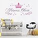 Produktbild 162x80 cm Hübsche Prinzessin Crown Wandaufkleber Viele kleine sterne dekoration Mädchen Benutzerdefinierte Name Aufkleber Wohnkultur Kinder Baby zimmer Tapete