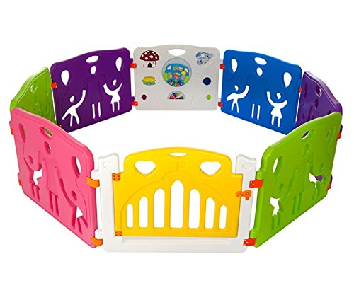 Cannons Plastic Baby Den Playpen with Games Station (Large Panels, 160 x 160 cm)