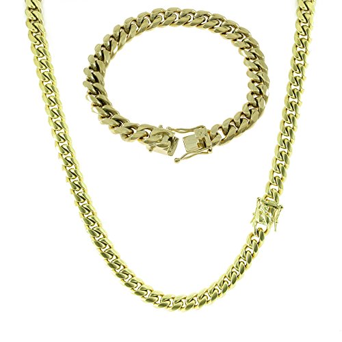 Buy HarlemBling 10mm Gold Miami Cuban 