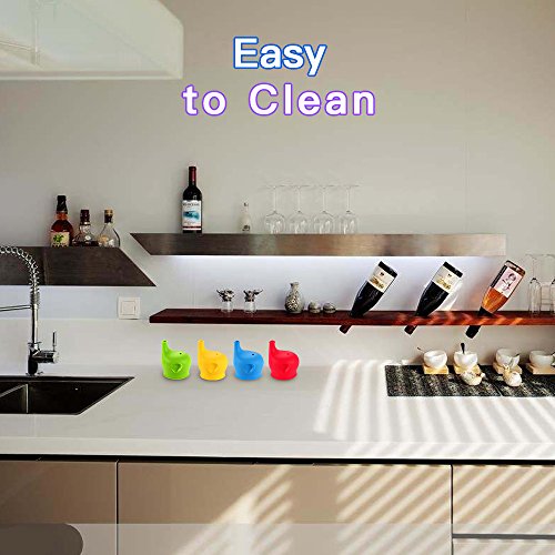 Trinklernbecher für Gläser und Becher, Auslaufsicher Sippy Deckel mit Silikon BPA-frei SipSnap von Tinabless -Rot, Gelb, Blau, Grün 4er Set - 6