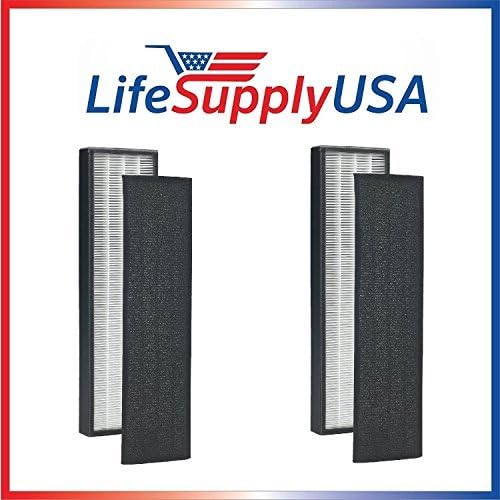 Vaccum Savings 2 Pack - True HEPA + Pre Filter Replacement Filter for C FLT5250 PET Germ Guardian will fit Germguardian 5000 5111 and 5250