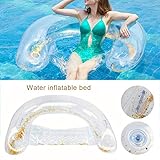 Respaldo portátil para cama reclinable flotante con agua inflable. El sillón inflable para piscina puede soportar aproximadamente 200 KG.