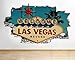 Produktbild tekkdesigns C967 Las Vegas Schild Casino Gamble zerstörten Wand Aufkleber 3D Kunst Aufkleber Vinyl Raum