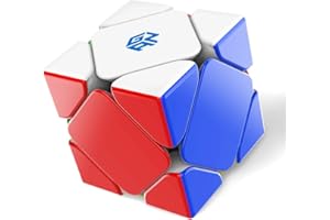 GAN Skewb Magique Cube de Vitesse Magnétique, Speed Cube sans Autocollant, Puzzle Jeu de Casse-Tête avec 8 Aimants/GES Pro/6 Niveaux Elastiques Régularisable/IPG Magnétique Cadeau pour Enfant Adulte
