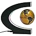 Produktbild FUSKANG Magnetische Levitation Globe C Form LED Nachtlichter Schreibtischlampe für Kinder Schlafzimmer Wohnzimmer Nachttisch Dekoration 3 Farben Aufhängung Rotation Globe Durchmesser 3.35inch , gold