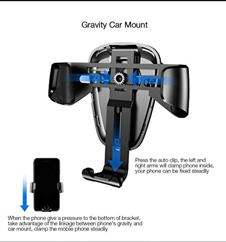 Supporto Auto Smartphone, universale 360 gradi rotazione regolabile Air Vent Car Holder Phone Cradle per iPhone X, Samsung S9, HUAWEI Pro20, HTC, LG, Mini Tablet, dispositivi GPS