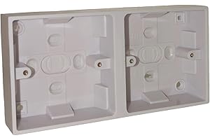 CYBER SALES Dual Pattress Box 32mm – Double Back Box for Electrical Sockets – Durable and Secure Mounting Solution – Ideal for Home and Commercial Installations – Easy to Install with Standard Fittings.
