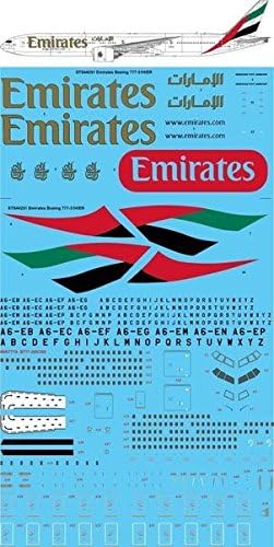 Boeing 777-300 Emirates Decal Sheet 1/144
