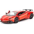 TGRCM-CZ 1/36 Scale Lamborghini Aventador LP770-4 Casting Car Model, Zinc Alloy Toy Car for kids, Pull Back Vehicles Toy Car for Toddlers Kids Boys Girls Gift (Red)
