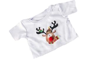 SPLODGE TEDDY PARTIES Teddy Bear Clothes - Teddy Bear T-Shirts (8" Reindeer)