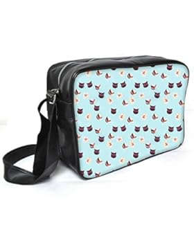 Snoogg Hypno Katzen Leder Unisex Messenger Bag für College Schule täglichen Gebrauch Tasche Material PU
