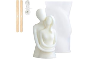 ACEWARMS 3D Couples Candle Moulds,Candle Moulds for Candle Making,Lovers Hug Resin Moulds Silicone,Body Art Portrait Candle Epoxy Casting Resin Mould for Home Ornament Decoration,Soap,Chocolate,Plaster