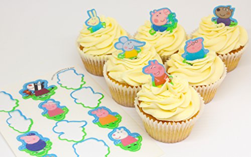 Cakeshop 12 x PRE-CUT Peppa Pig Stand Up Edible Cake Toppers – Premium Wafer Paper by Cakeshop PRE-CUT - 3