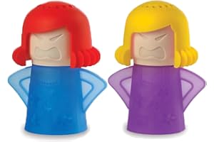 2 stycken mikrovågsugnsrengörare, Angry Mama mikrovågsugn ångtvätt, ångtvätt för kök hem mikrovågsugn kontor köksrengöring verktyg