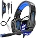 Produktbild Gaming Headset, TedGem Gaming Headset PS4, Gaming Headset PC Xbox One Kopfhörer mit Noise Cancelling Mikrofon, LED-Licht, Bass Surround Sound, Kopfhörer für PC Laptop Tablet Mac Smartphone (Blau)