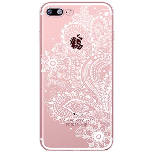 Preisvergleich Produktbild Homikon Silikon Hülle Karikatur Mandala Blume TPU Silikon Tasche Handyhülle Transparente Durchsichtig Weiche Flexible Schutzhülle Stoßdämpfend Motiv Tasche Kompatibel mit iPhone SE / 5S / 5 - Mandala#7