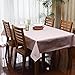Produktbild GY&H Flachs-Rechteck Verschiedene Größen Küche Tischdecke Dinner Party, Sommer Outdoor Picknick Staubdichte Tischdecke,Pink,140*140cm