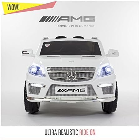 Mercedes Benz GL63 AMG Licensed 12V Kids Ride On Car Battery Remote Control Cars. (White)