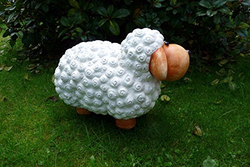 Dekofigur Schaf Oli braun natur bunte Schafe Tier Figuren für Haus und Garten - 7