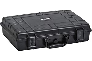 MEIJIA Portable Large Waterproof Protective Case,Hard Camera Case,Dry Case,Customized Foam Inserted, Elegant Black,Fit for Camera, Equipments, Lens,Drones (19.78"X13.93"X4.68")