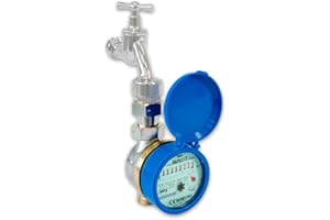 Wasser-Geräte GmbH Kaltwasser-Zapfzähler, Länge 80 mm, Anschlussgewinde 3/4 Zoll