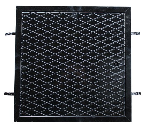 Preisvergleich Produktbild Schachtdeckel, Revisionsdeckel Stahlblech schwarz, 80 x 80 cm