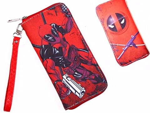 new Wallet Cool PU Leather Money Fold Purse Long Super Hero Red Demon Super Hero rare