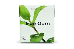 ‎TRUE GUM True Gum - Minze | Plastikfreier Kaugummi | Biologisch Abbaubar | Vegan | 21 g