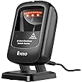 Eyoyo 1D 2D Desktop Barcode Scanner, Omnidirectional Hands-Free USB Wired Barcode Reader, Capture Barcodes from Mobile Phone Screen, Automatic Image Sensing for Supermarket Library Retail Store