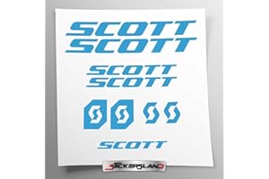 Sticker Kit Compatible with MTB Mountain Bike Frame and Helmet | Decals Sticker Decal Bike Logos | Stickersland® - Scot (Matt Blue)