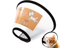 GUIYANIU Dog Cone Collar After Surgery Recovery Collars for Dogs Cats, Cats Dog Cones for Anti-Licking Pet Protective Neck Cone Stop Licking, Adjustable Plastic Soft Collar for Wound Dogs and Cats