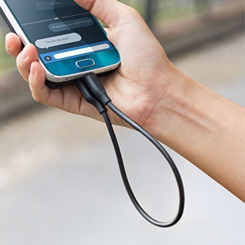 Anker PowerLine Micro USB Kabel [4-Pack] 0.3m Ladekabel, einer Lebensdauer von 10,000+ Biegungen fÃ¼r Samsung, Nexus, LG, Motorola, Android Smartphones und weitere (Schwarz)