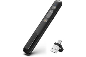 Presenter, Powerpoint Fernbedienung TOKASS 2.4 GHz Pointer für Präsentationen,Präsentationsfernbedienung Präsenter,USB C & USB A 2 in 1