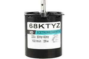 EVTSCAN derniers moteurs à courant alternatif moteur à engrenages synchrone à aimant Permanent CW/CCW 68KTYZ 220 V pour générateur de bricolage(10（rpm）)