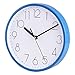 Produktbild SXDG 9 Zoll Nicht Lautlos Wand Uhr mit Moderne und Klassische Design für Wohnzimmer Große Küche Wanduhr batteriebetrieben (Blau)