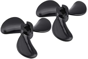 plplaaoo 1 Paire d'hélices de Bateau RC,hélice à Trois pales, hélice inversée, pièces de Bateau télécommandées 3 pales en Plastique RC Bateau hélices Hors-Bord Ensemble Accessoire