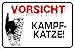 Produktbild Schild Vorsicht Kampfkatze 15x20 oder 20x30 (15x20cm)