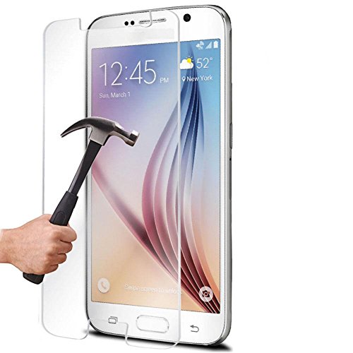 Preisvergleich Produktbild nwnk13 ® Samsung Galaxy stoßfest Mobile Display Displayschutzfolie gehärtetes Glas Premium Qualität Cover Mit Mini Card Organizer transparent durchsichtig Galaxy J3-Pro (2017 Release)