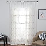 Diseño: Las exquisitas cortinas de voile hacen que su hogar ya no sea monótono. Cuando el sol brilla a través de la ventana, imprimirá muchos dibujos en su piso, agregando un toque de lujo y sofisticación a su habitación.
