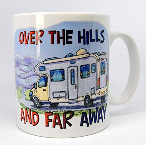 Motorhome Cartoon Mug - Armand Foster - Over The Hills & FAR Away