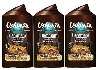 Ushuaia Ushuaïa Hammam Douche Soin Gommant au Savon Noir/Éclats de Noix d'Argan 250 ml