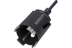 BTEC – Diamant Dosensenker 68 mm mit M16-Aufnahme + 80 mm Nutzlänge – Dosenbohrer für Mauerwerk, Kalksandstein, Ziegel, Poroton, Putz uvm. – Diamant Bohrkrone inkl. Zentrierbohrer + SDS-Plus Adapter