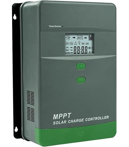 GCSOAR 40 A MPPT Solarladeregler, 12 V/24 V Automatischer Maximaler PV 100 V Laderegler, Eingebauter WLAN-Adapter mit LCD-Display für gelversiegelte Immersion AGM und Li-Ion-Akkus (WIFI) (TD2410 GCSOAR 40 A MPPT Solarladeregler, 12 V/24 V Automatischer Maximaler PV 100 V Laderegler, Eingebauter WLAN-Adapter mit LCD-Display für gelversiegelte Immersion AGM und Li-Ion-Akkus (WIFI) (TD2410
