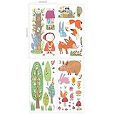 Decowall DW-1601 Rotkäppchen im Wald Wandsticker Wandaufkleber Wandtattoo Kinderzimmer - 6
