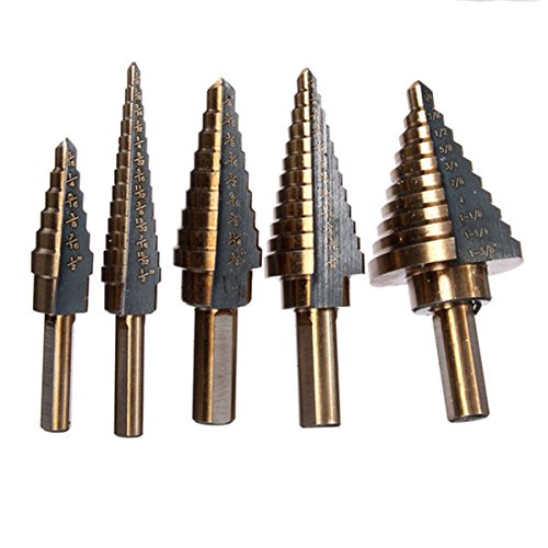 LESOLEIL 5pcs Triangle Shank Kaiserpagode Stufenbohrer Set - 3