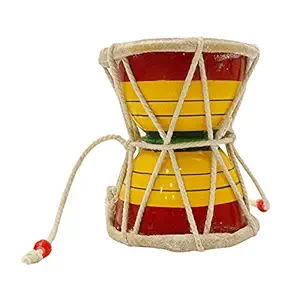 VR CREATIVES Indian Musical Instruments Kids Small Damaru Meditation Kirtan Shiv Damroo Percussion