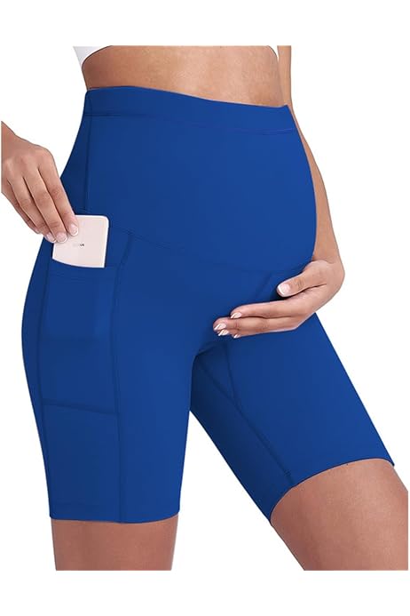 Pantaloncini Jeans Premaman A Vita Alta Con Cintura Di Supporto - Tessuto Elastico E Traspirante, Ideali Per L'estate E Le Occasioni Casual