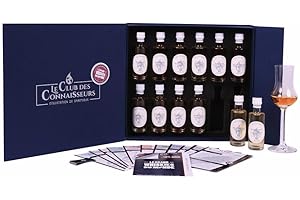 LE CLUB DES CONNAISSEURS DEGUSTATION DE SPIRITUEUX Le Grand Coffret Whiskys du Monde 12 x 40ml - En Solo Ou En Duo - Le Club Des Connaisseurs - Cadeau Homme